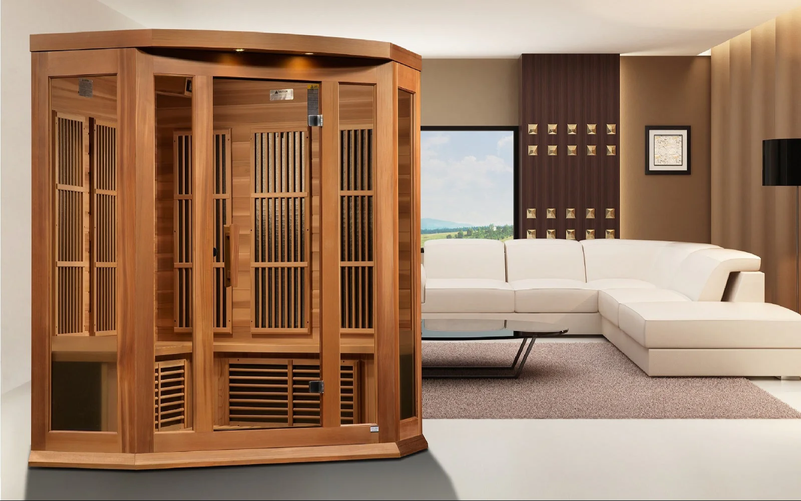 Dynamic Saunas craftsmanship - solid Canadian Hemlock construction